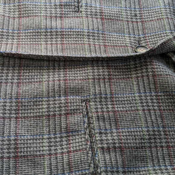 Sag Harbor Petite Wool Oversized Blazer Gray Plaid Tartan Vintage 6 Small 6P 0 - Picture 15 of 16